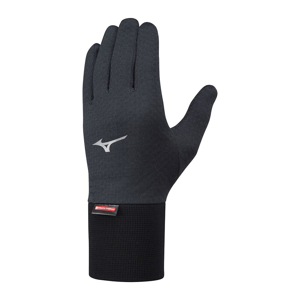 Womens Mizuno BT Lightweight Running Gloves Black Philippines (JHVEZL541)